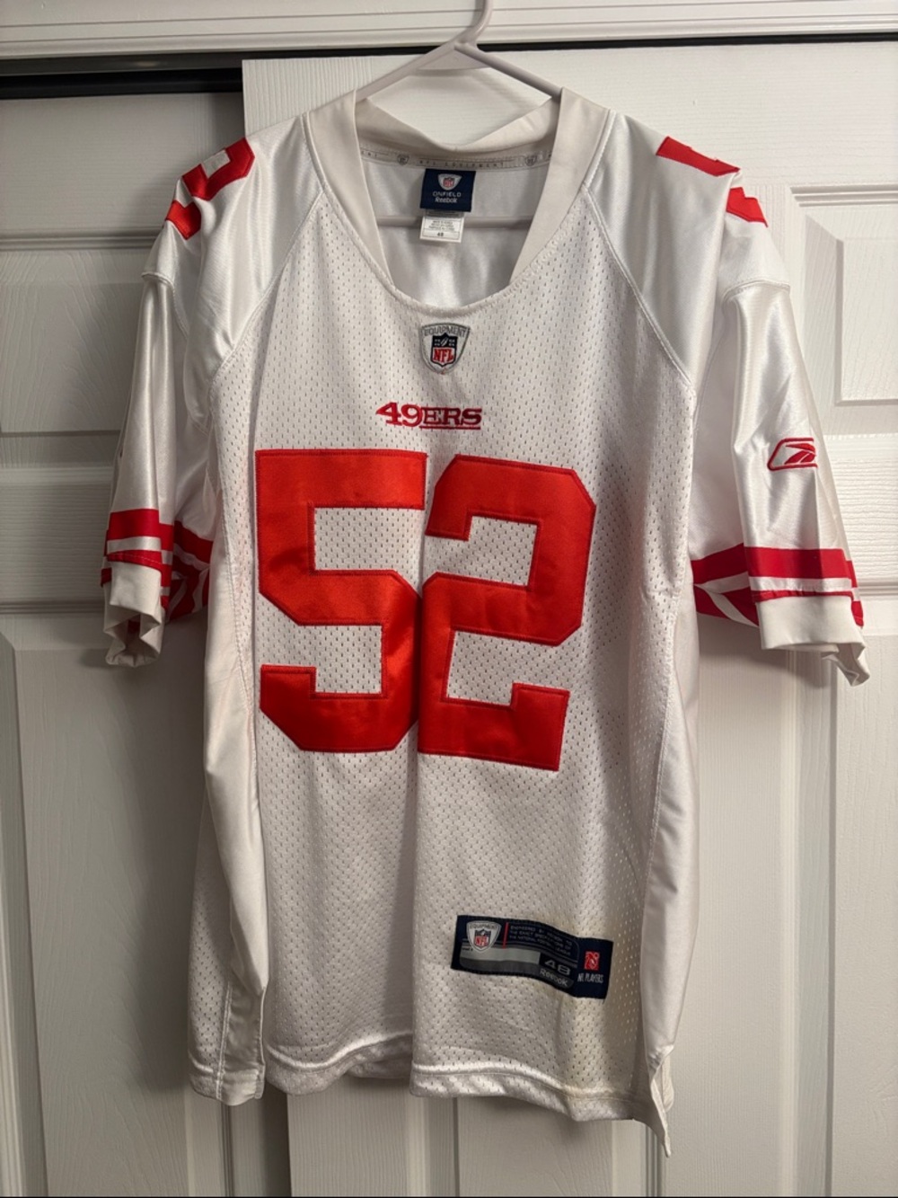 Patrick Willis NFL San Francisco 49ers White and Red #52 Football Jersey Reebok